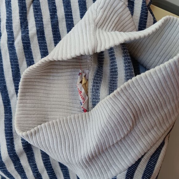 Girls 8 Vintage 1950's Scout-Tex Striped Turtleneck Gym Top All Cotton Distress - Picture 7 of 11